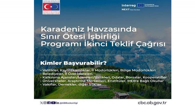'AB Karadeniz Havzası' programının son proje teklif başvuruları başladı