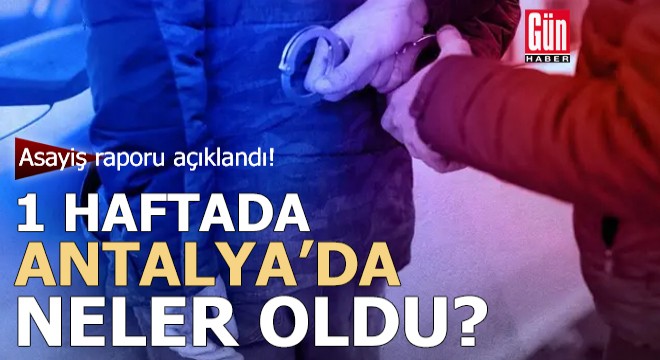 1 haftada Antalya'da neler oldu?