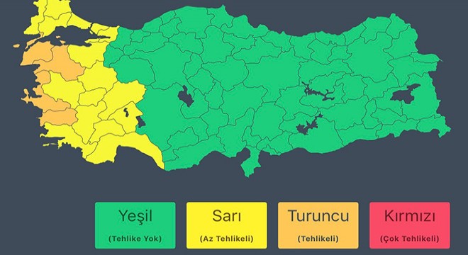 3 il için turuncu kodlu 'çok kuvvetli sağanak' uyarısı