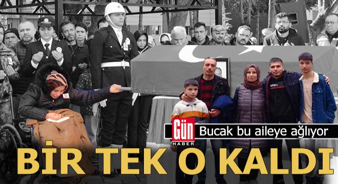 3 oğlunun yanına, enkazdan çıkarılan polis eşini de toprağa verdi