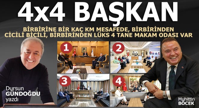 4 makam odalı başkan; Muhittin Böcek...