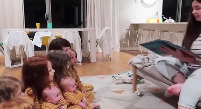 8 çocuklu annenin ev mesaisi büyük ilgi gördü