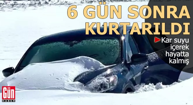 81 yaşındaki sürücü kara saplanan aracında 6 gün kaldı