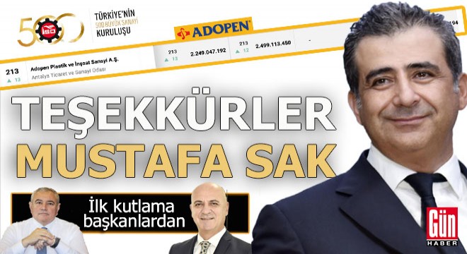 ADOPEN ilk 500'de 13 basamak birden yükseldi