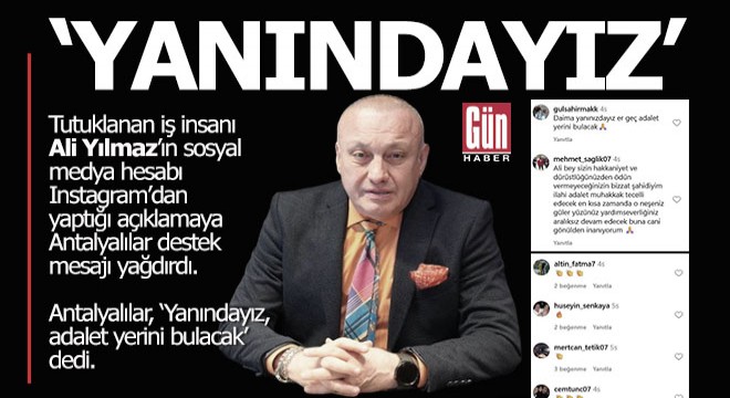 Ali Yılmaz'a Antalyalılar sahip çıktı; Yanındayız...