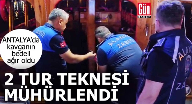 Antalya'da 2 tur teknesi mühürlendi