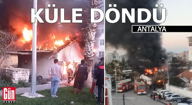 Antalya'da alevler bir evi kül etti