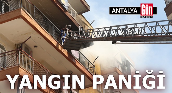 Antalya'da apartmanda yangın paniği