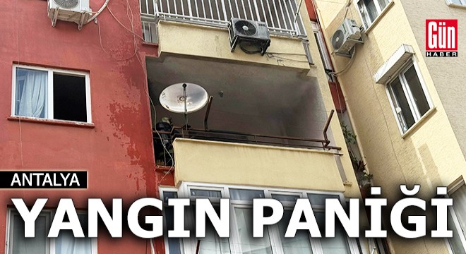 Antalya'da balkonda yangın paniği