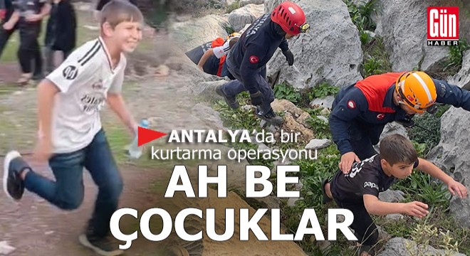 Antalya'da bir çocuk kurtarma operasyonu
