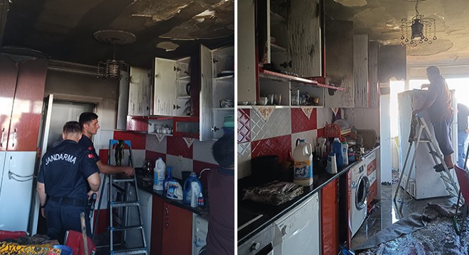 Antalya'da dairedeki yangın hasara neden oldu