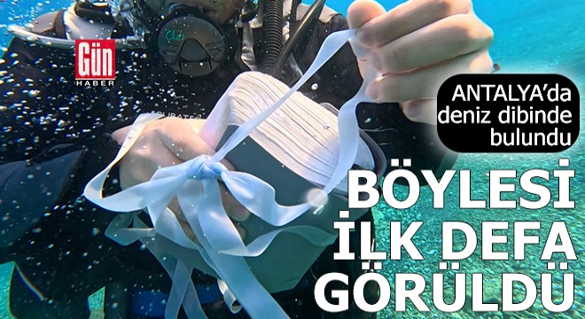Antalya'da deniz dibinde böylesi ilk defa görüldü