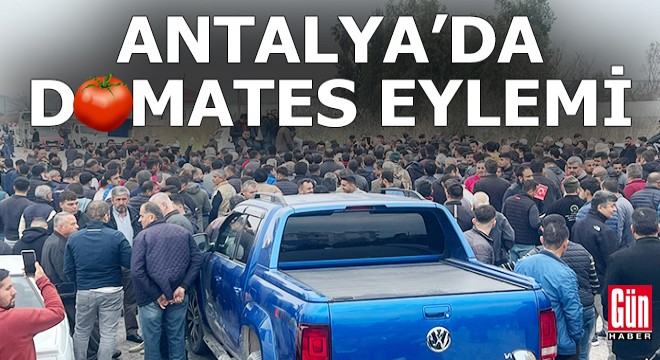 Antalya'da domates eylemi