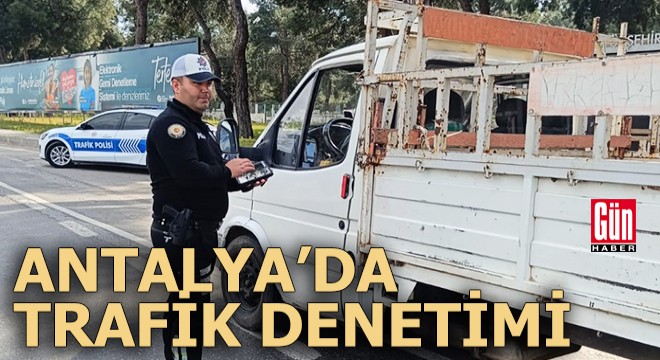 Antalya'da dron destekli trafik denetimi