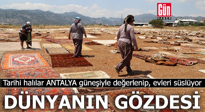 Antalya'da güneşte soldurulan halılar, dünyanın gözdesi oldu