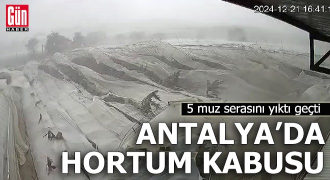 Antalya'da hortum kabusu! Muz seralarını yıktı geçti
