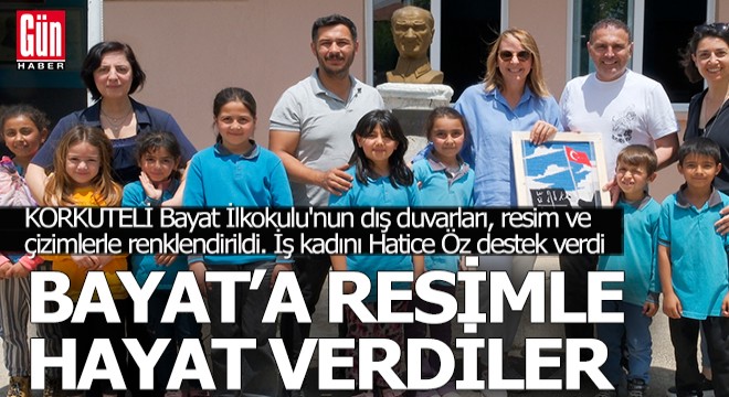 Antalya'da ilkokulun duvarları sanatla renklendi