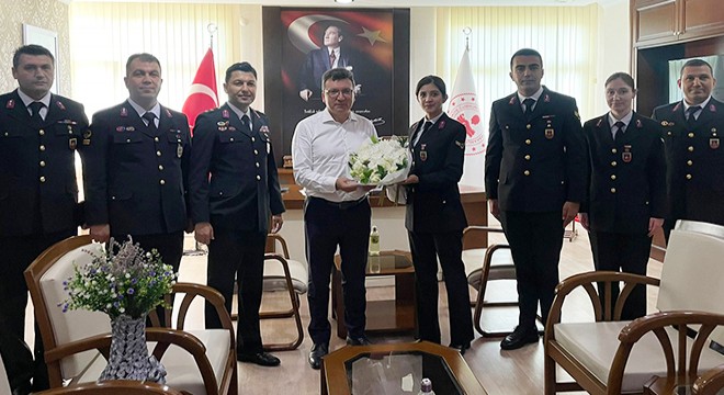 Antalya'da jandarmadan Kaymakam Şahin'e ziyaret