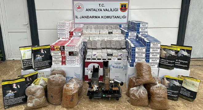 Antalya'da jandarmadan kaçak tütün mücadelesi