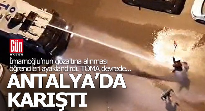 Antalya'da karıştı... Polis biber gazı ve TOMA ile müdahale etti