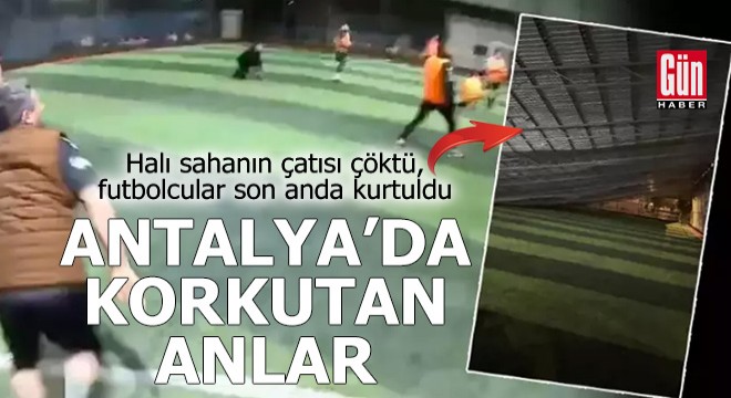 Antalya'da korkutan anlar! Futbolcular son anda kurtuldu