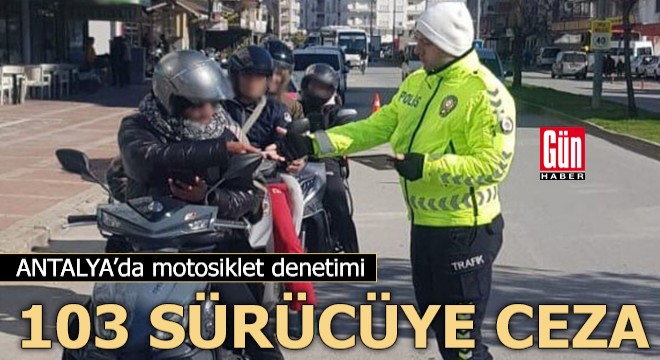 Antalya'da motosiklet denetimi