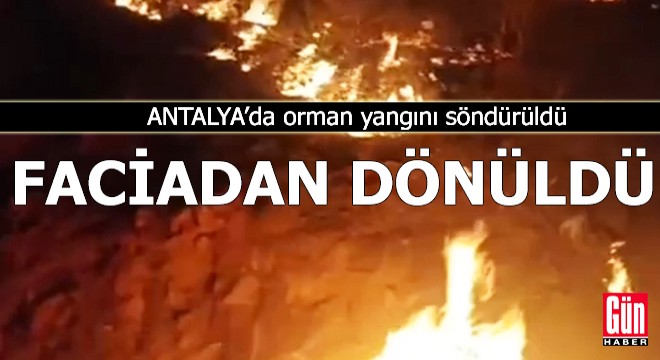 Antalya'da orman yangını büyümeden söndürüldü