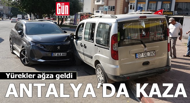 Antalya'da park halindeki otomobile çarptı