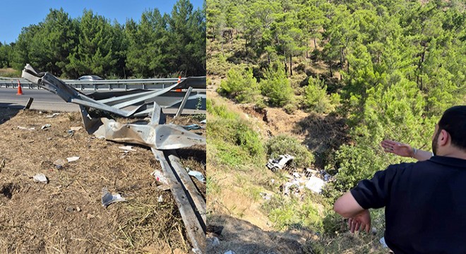 Antalya'da şarampole devrilen kamyonun sürücüsü öldü