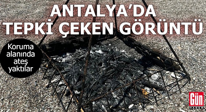 Antalya'da tepki çeken görüntü