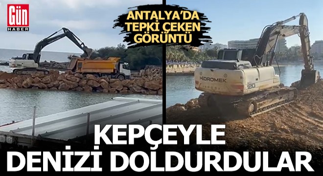 Antalya'da tepki çeken görüntüler