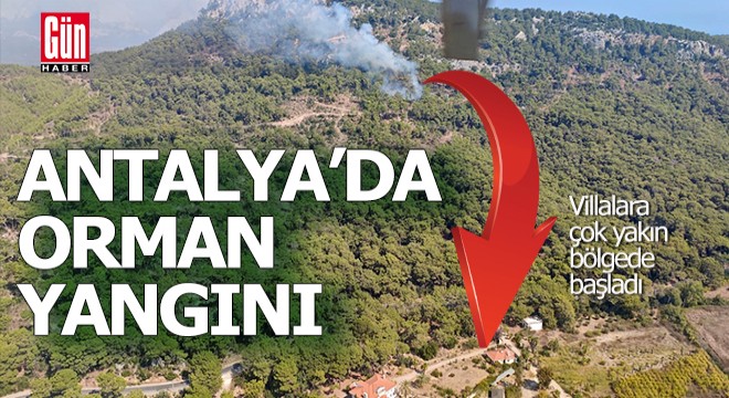 Antalya'da villalara yakın bölgede orman yangını çıktı