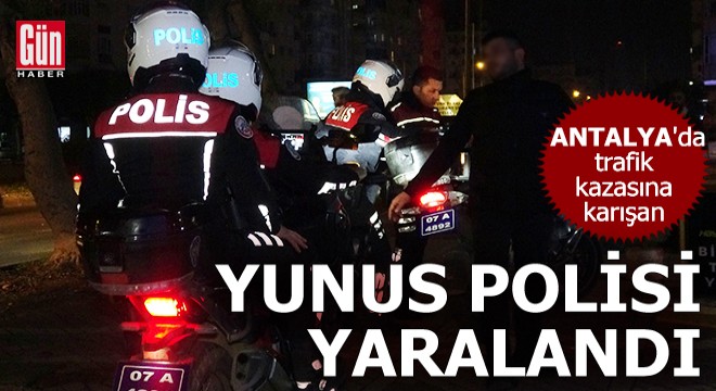 Antalya'da yunus polisi bacağından yaralandı