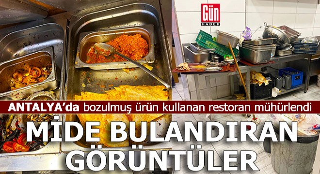 Antalya'daki restoranda mide bulandıran görüntüler