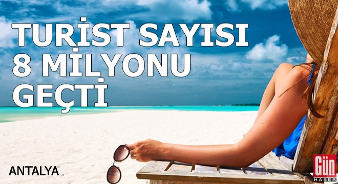 Antalya'ya hava yoluyla gelen turist sayısı 8 milyonu aştı