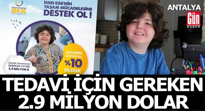 Antalyalı Ege'nin yürümesi için 2.9 milyon dolar gerekiyor