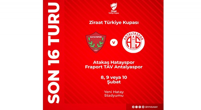 Antalyaspor'un kupada rakibi Hatayspor