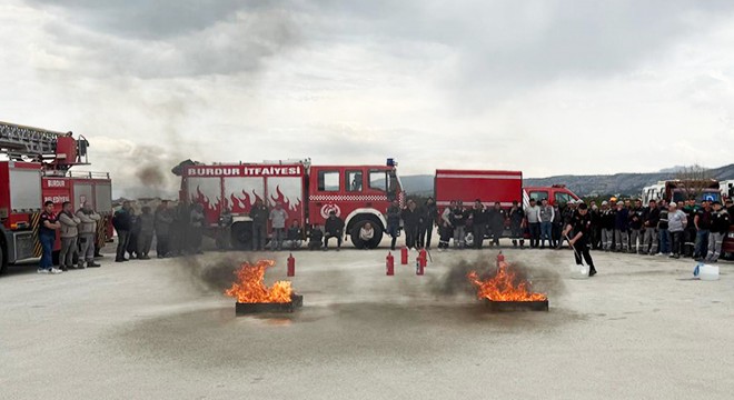 Belediye personeline yangın eğitimi