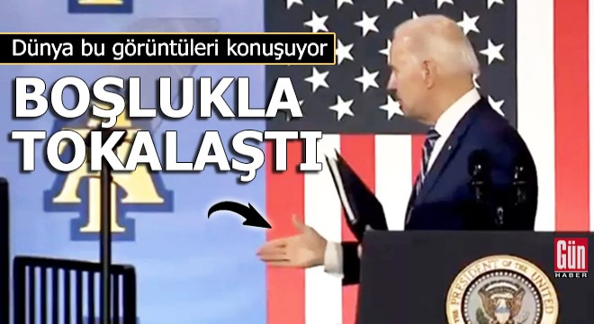 Biden boşlukla tokalaştı!