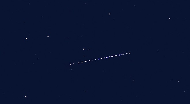 Bitlis semalarında Starlink uyduları görüntülendi
