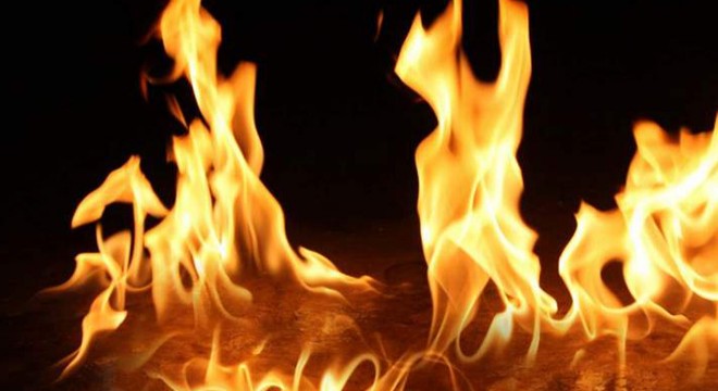 Bolvadin'de iş yeri yangını