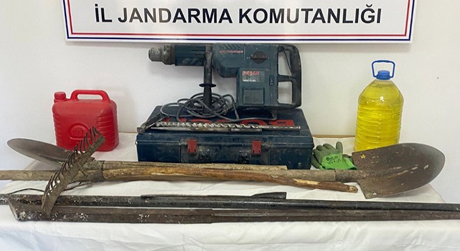 Bolvadin'de kaçak kazıya suçüstü