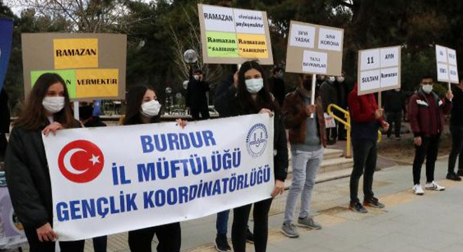 Burdur Müftülüğü'nden pankartlı ramazan etkinliği