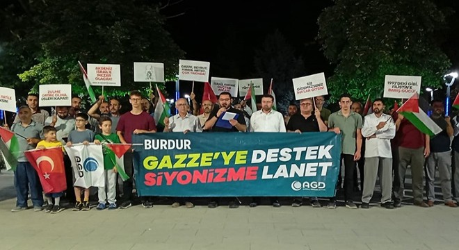Burdur'da İsrail protestosu