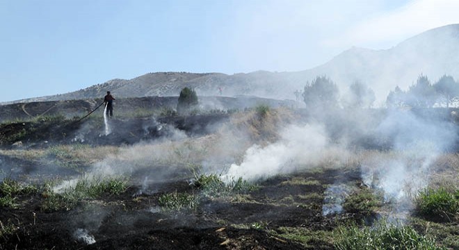 Burdur'da otluk alan yandı