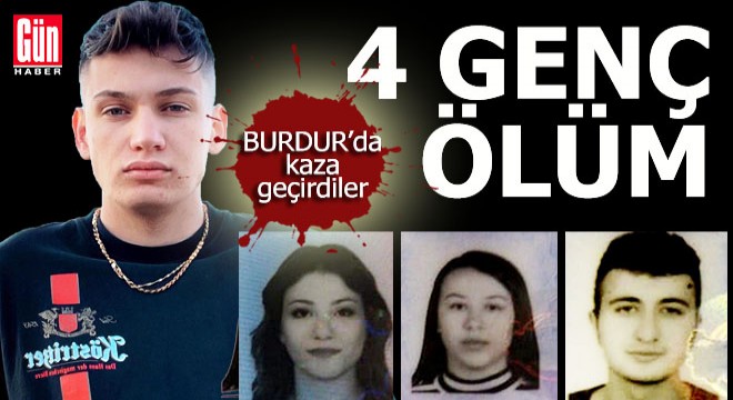 Burdur'da otomobil istinat duvarına çarptı: 4 ölü