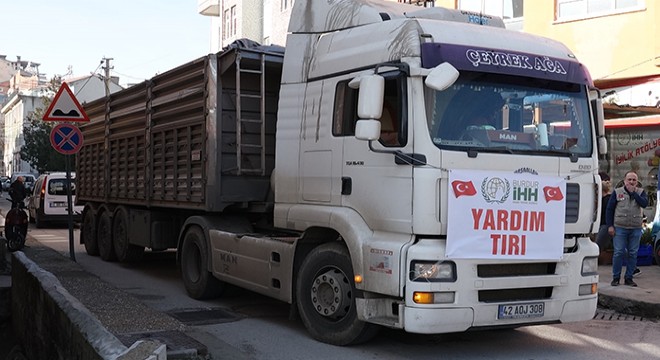 Burdur'dan Halep'e yardım TIR'ı