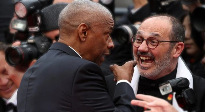 Cannes'da gergin anlar! Oyuncu ve fotomuhabiri birbirine girdi