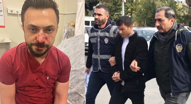 Doktorun burnunu kıran hasta yakını adliyede