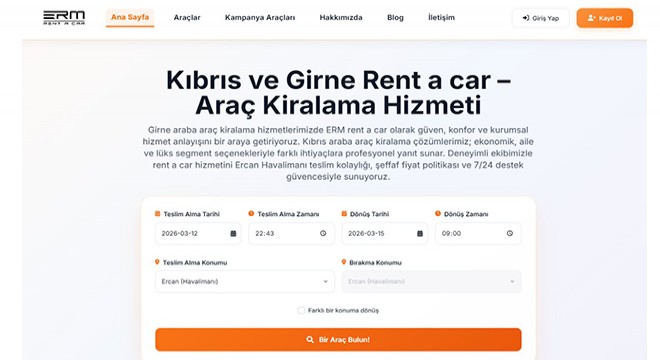 ERM Rent A Car ile Kıbrıs'ta Rahat ve Güvenli Araç Kiralama